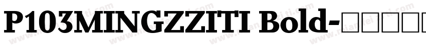 P103MINGZZITI Bold字体转换